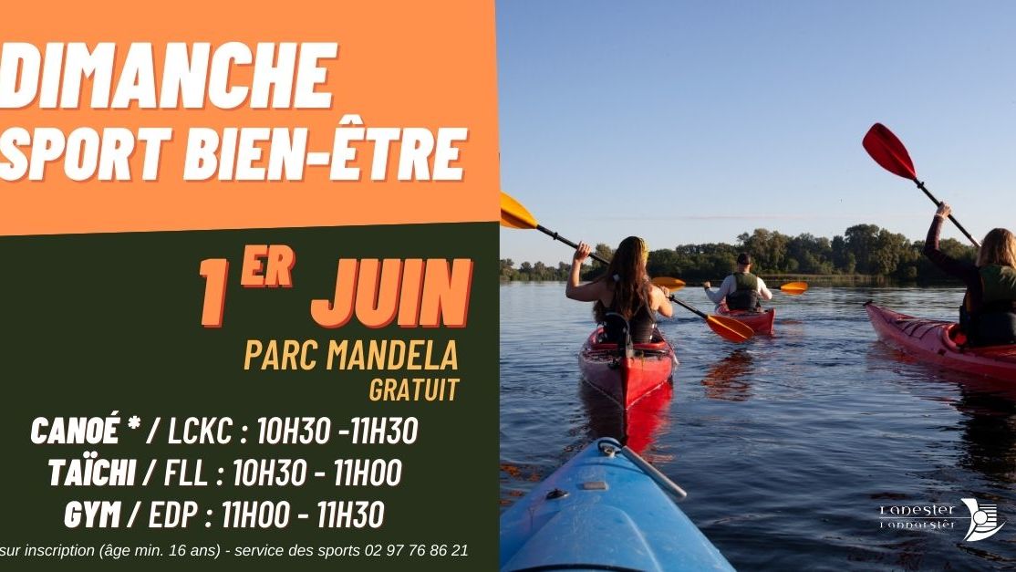 affiche dimanche sport bien-être à Lanester