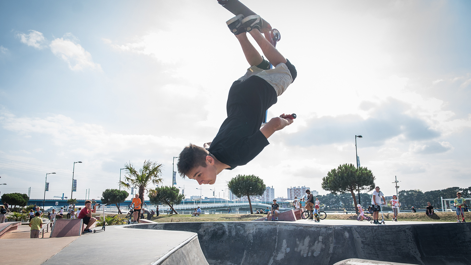 vue du skate park de Lanester