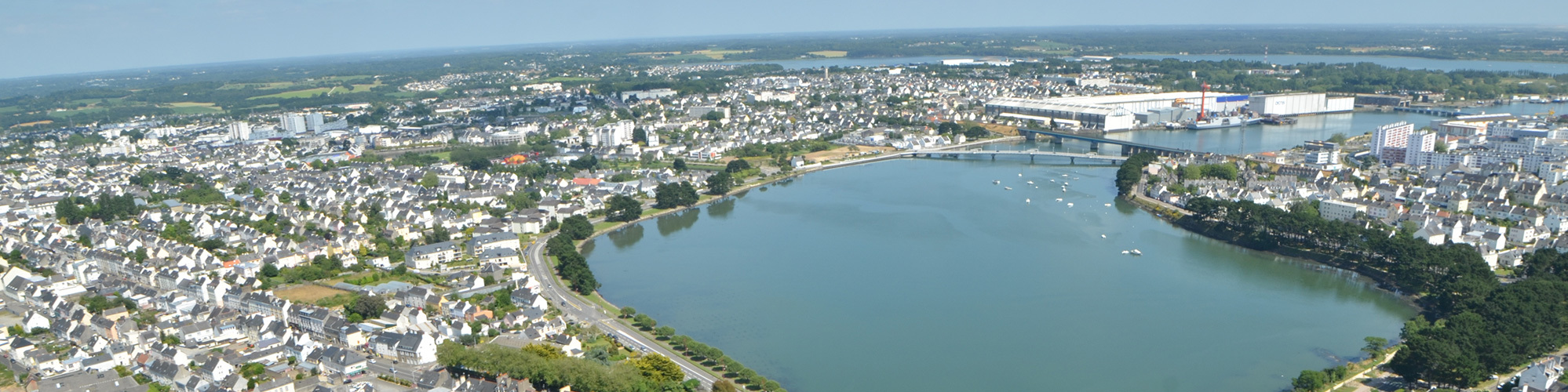 Lanester vue du ciel