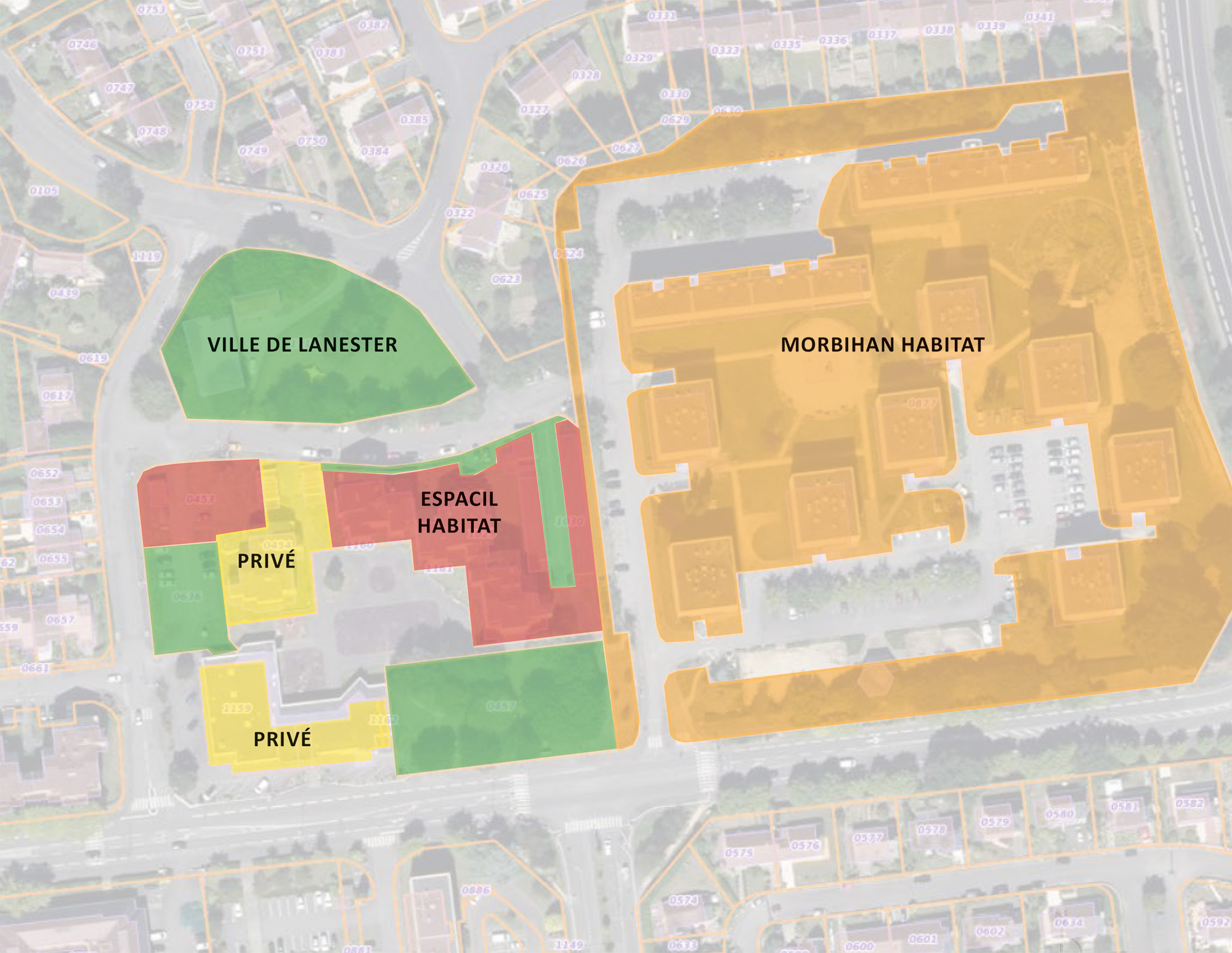 Plan de situation Kerfrehour - foncier