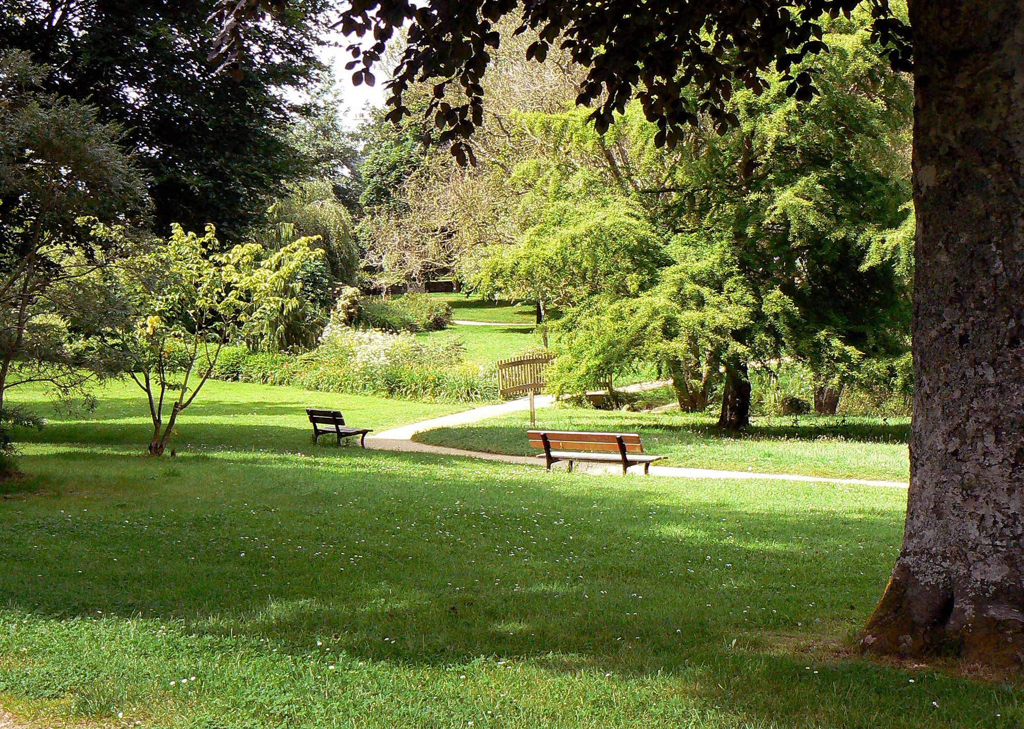 Vue du parc du Plessis à Lanester