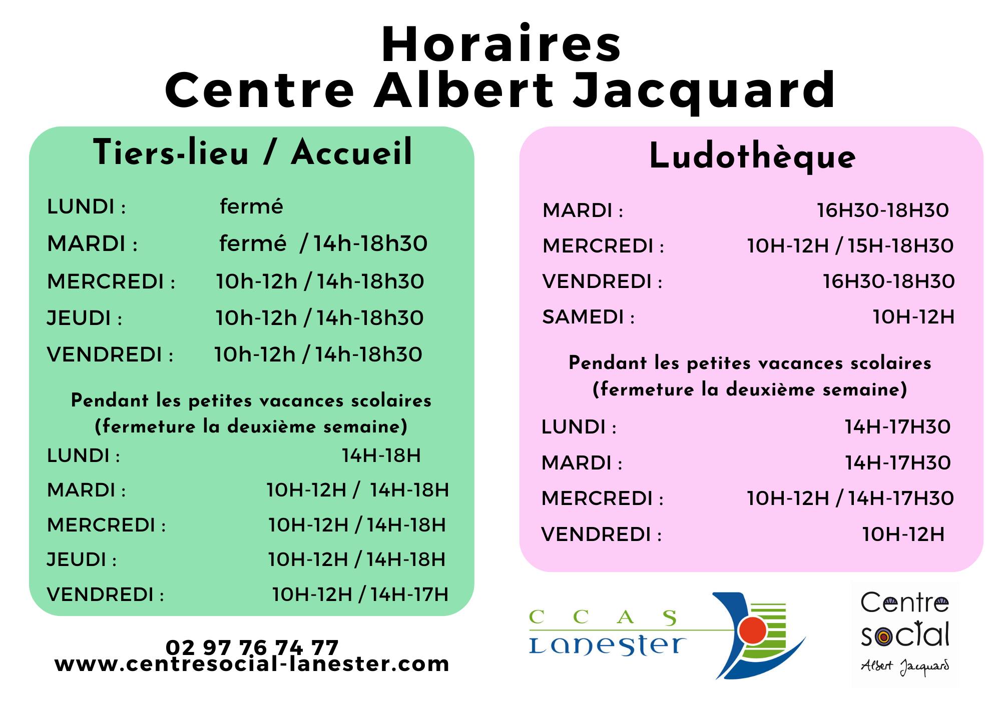 horaires Jacquard