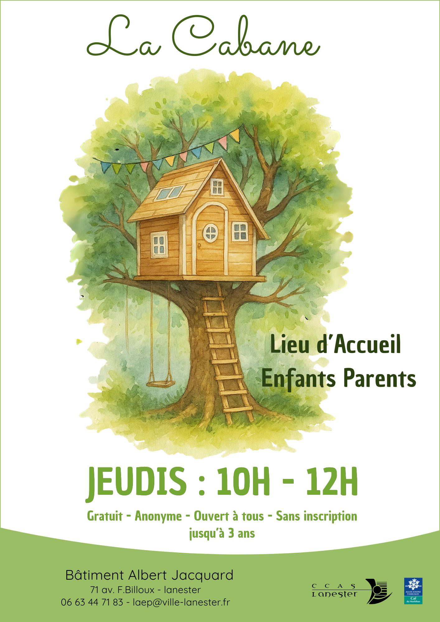 Affiche LAEP la cabane à Lanester