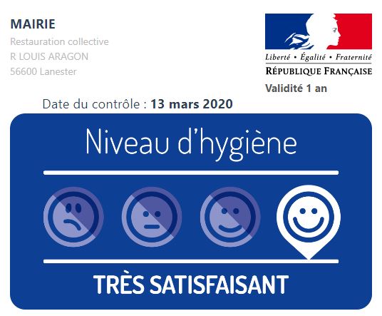 Label controle hygiène