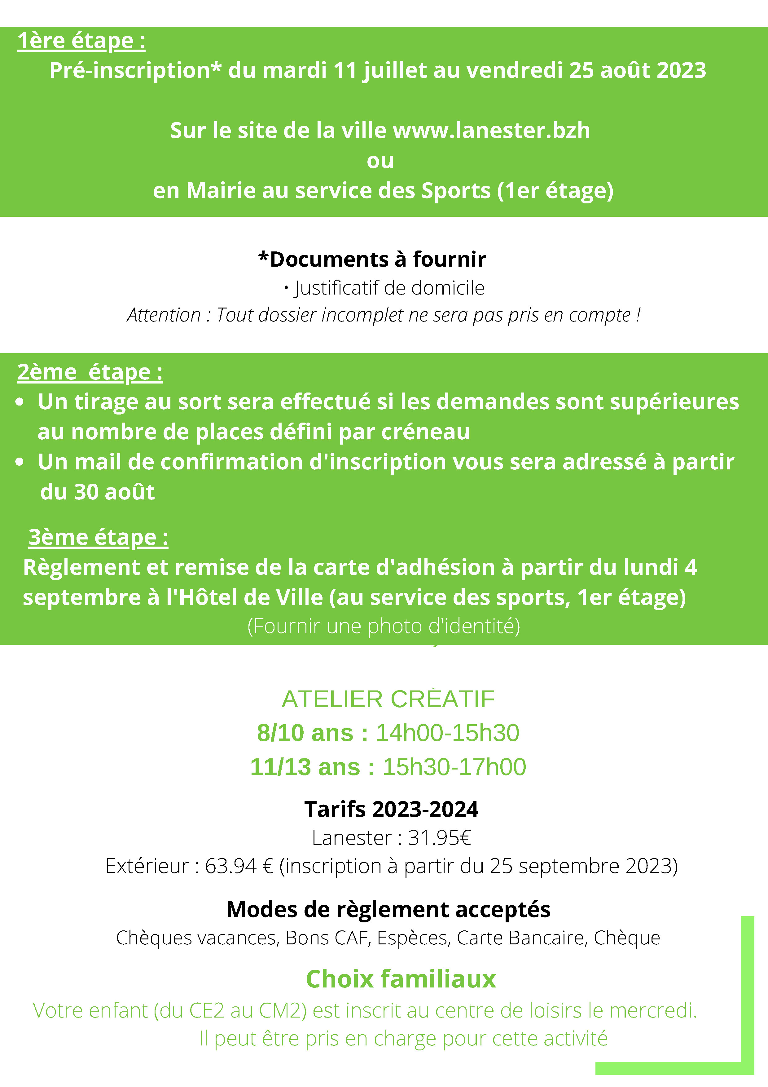 flyer arts créatifs verso