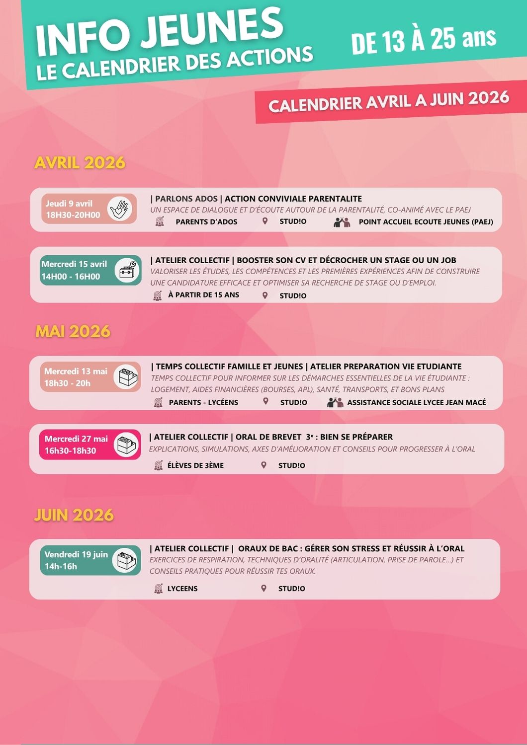 Programme Info Jeunes Lanester