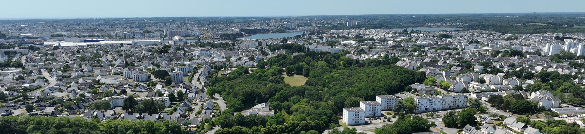 Vue drone parc de Plessis Lanester