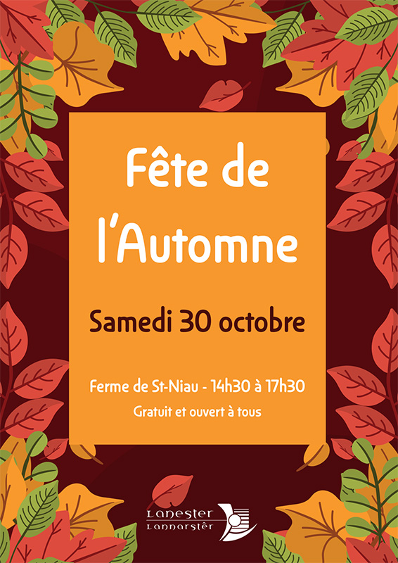 affiche fête automne 2021 Saint Niau Lanester