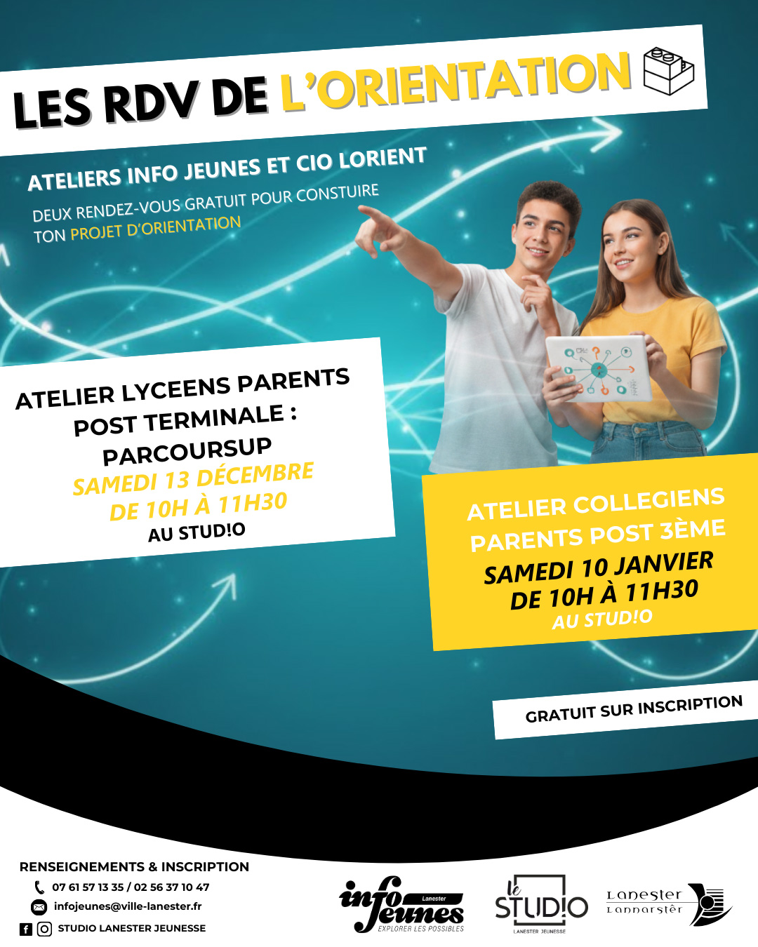affiche rdv de l'orientation au Studio Lanester