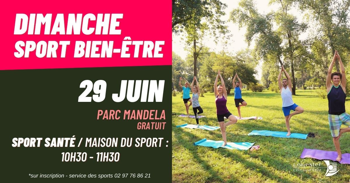 affiche dimanche sport bien-être à Lanester