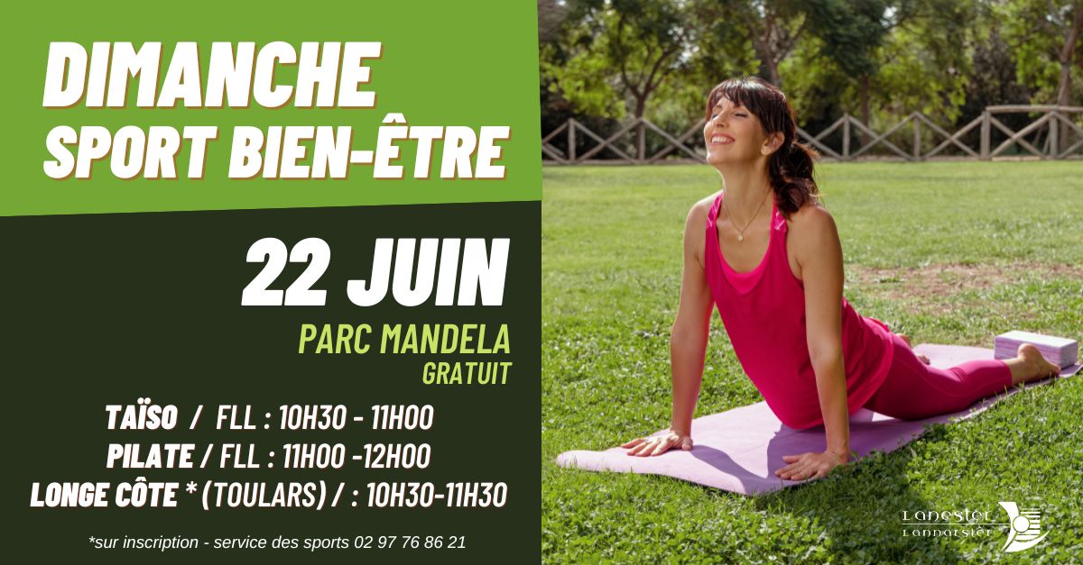 affiche dimanche sport bien-être à Lanester