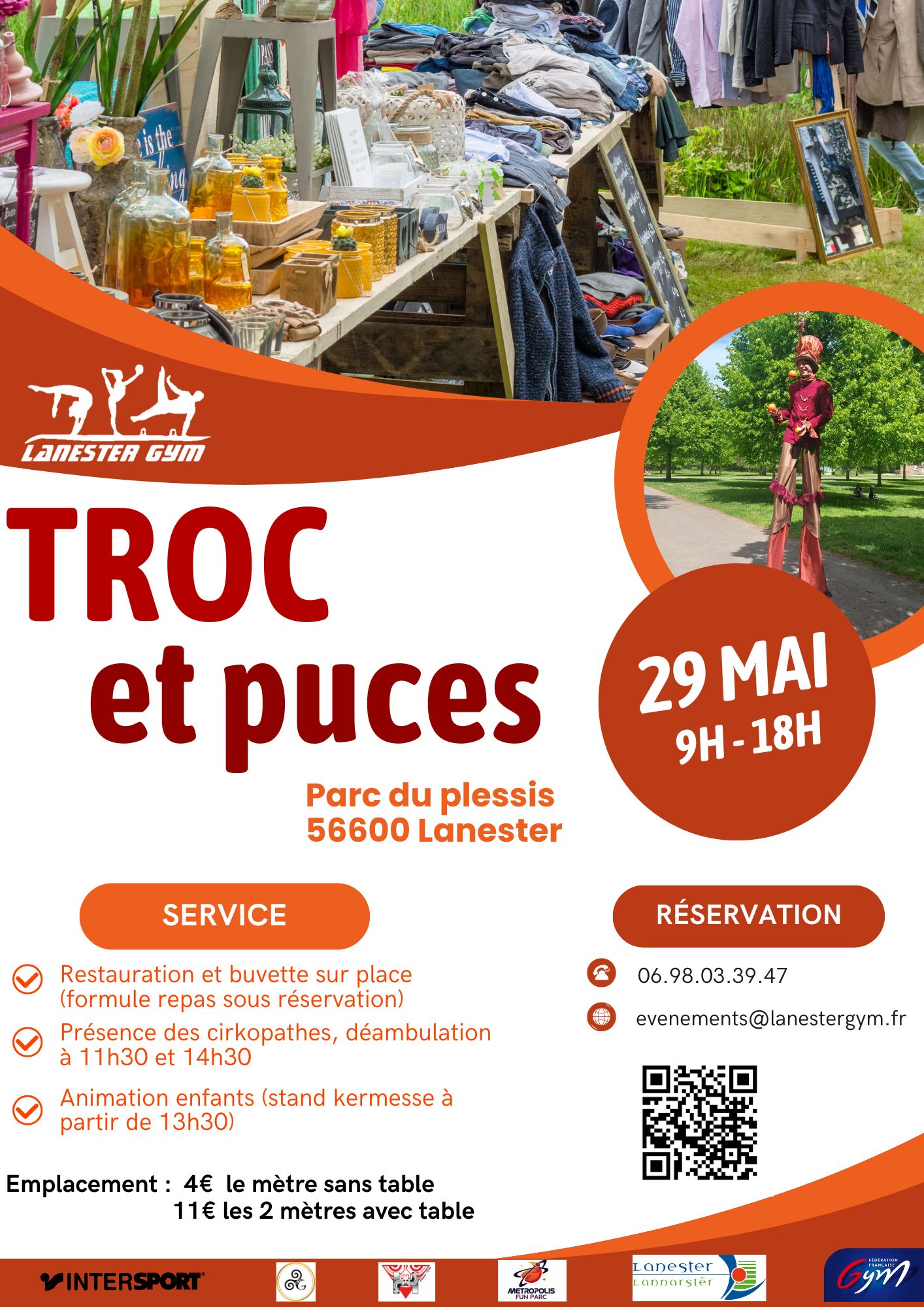 affiche troc et puces gym lanester