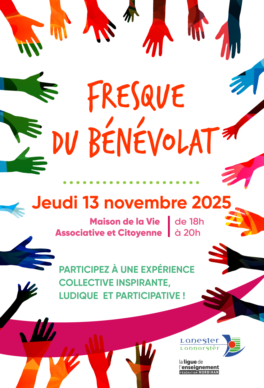 affiche fresque bénévolat Lanester 2025