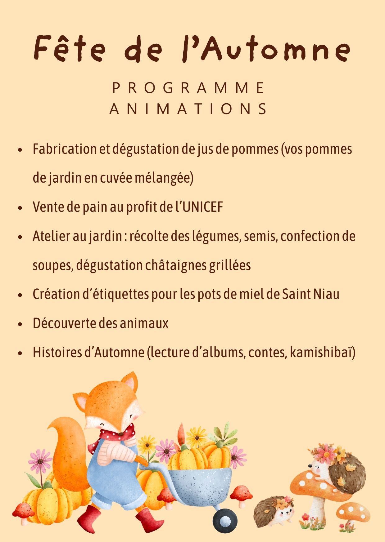 Programme fête de l'automne 2025 à Lanester