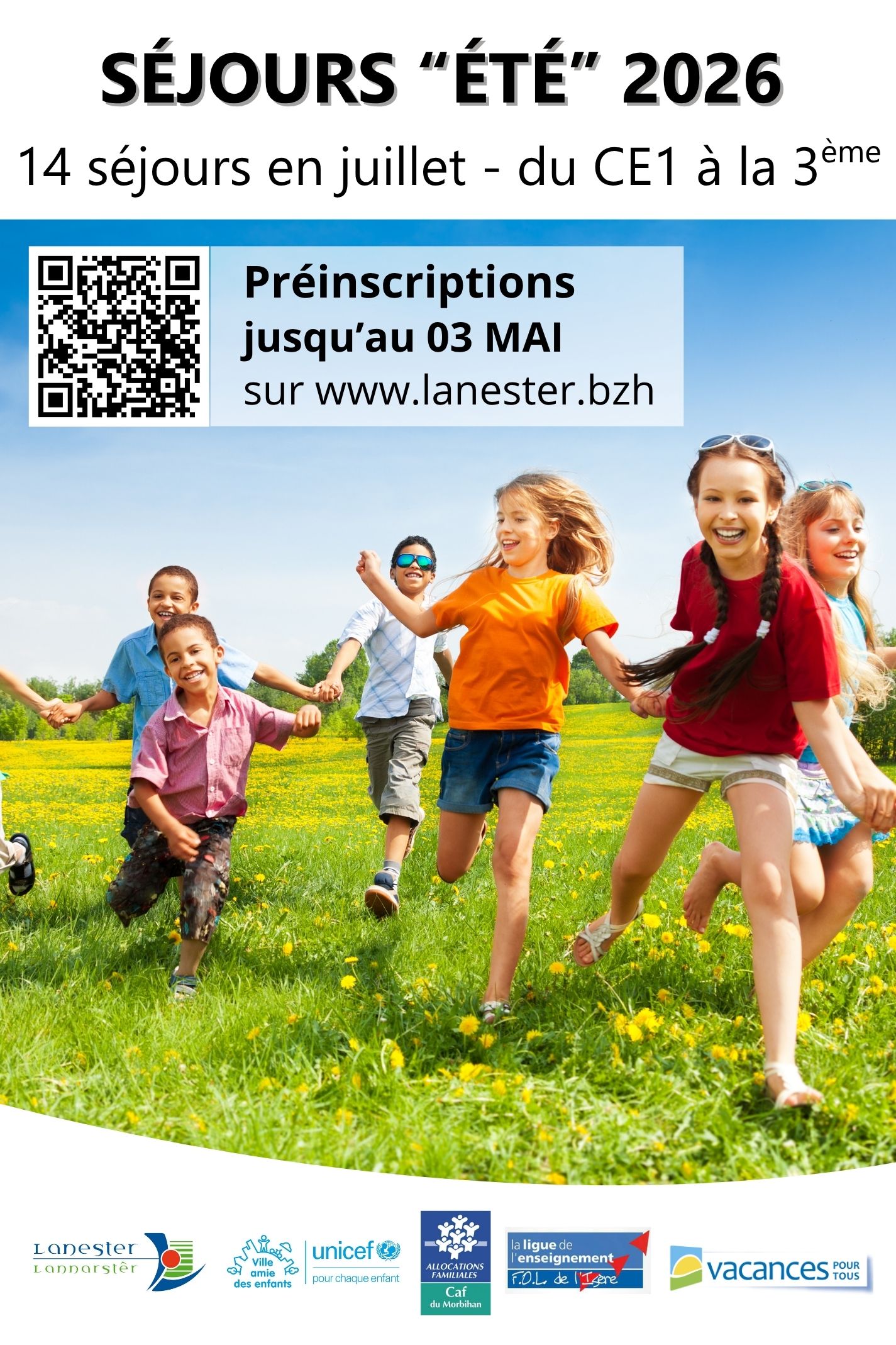 séjours été 2026 de la Ville de Lanester