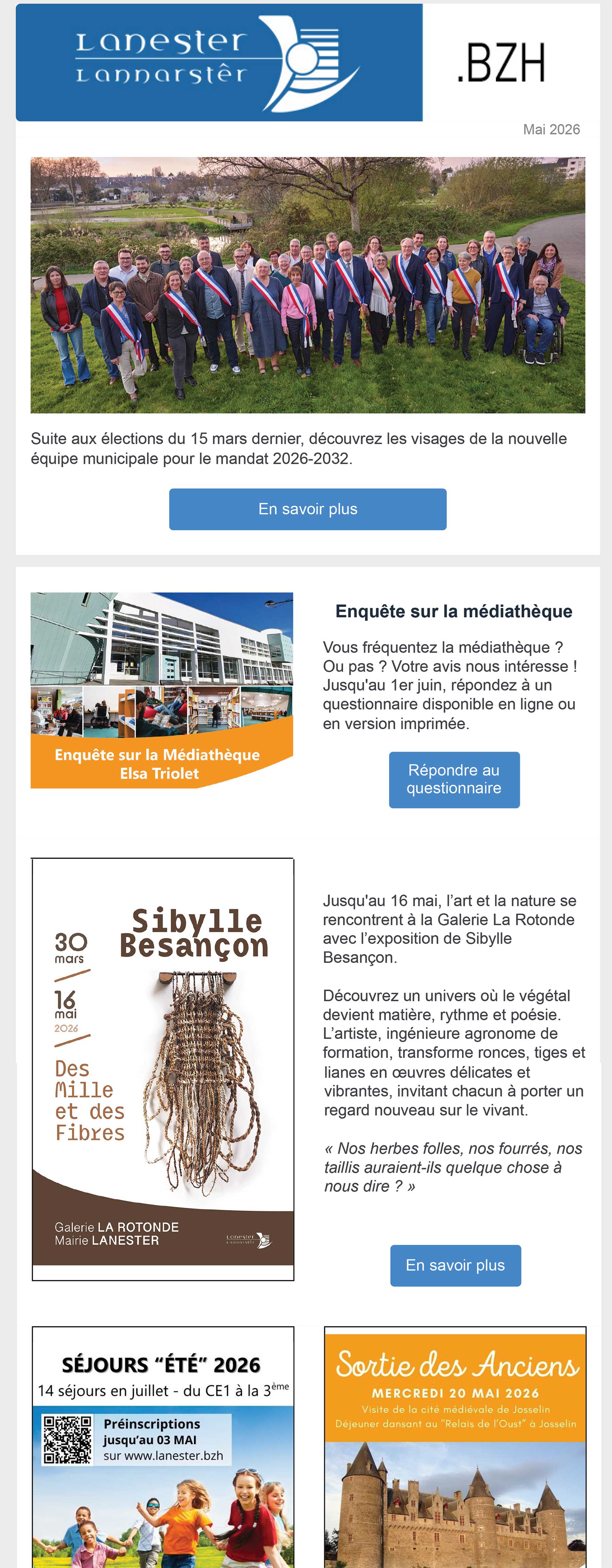aperçu newsletter Lanester