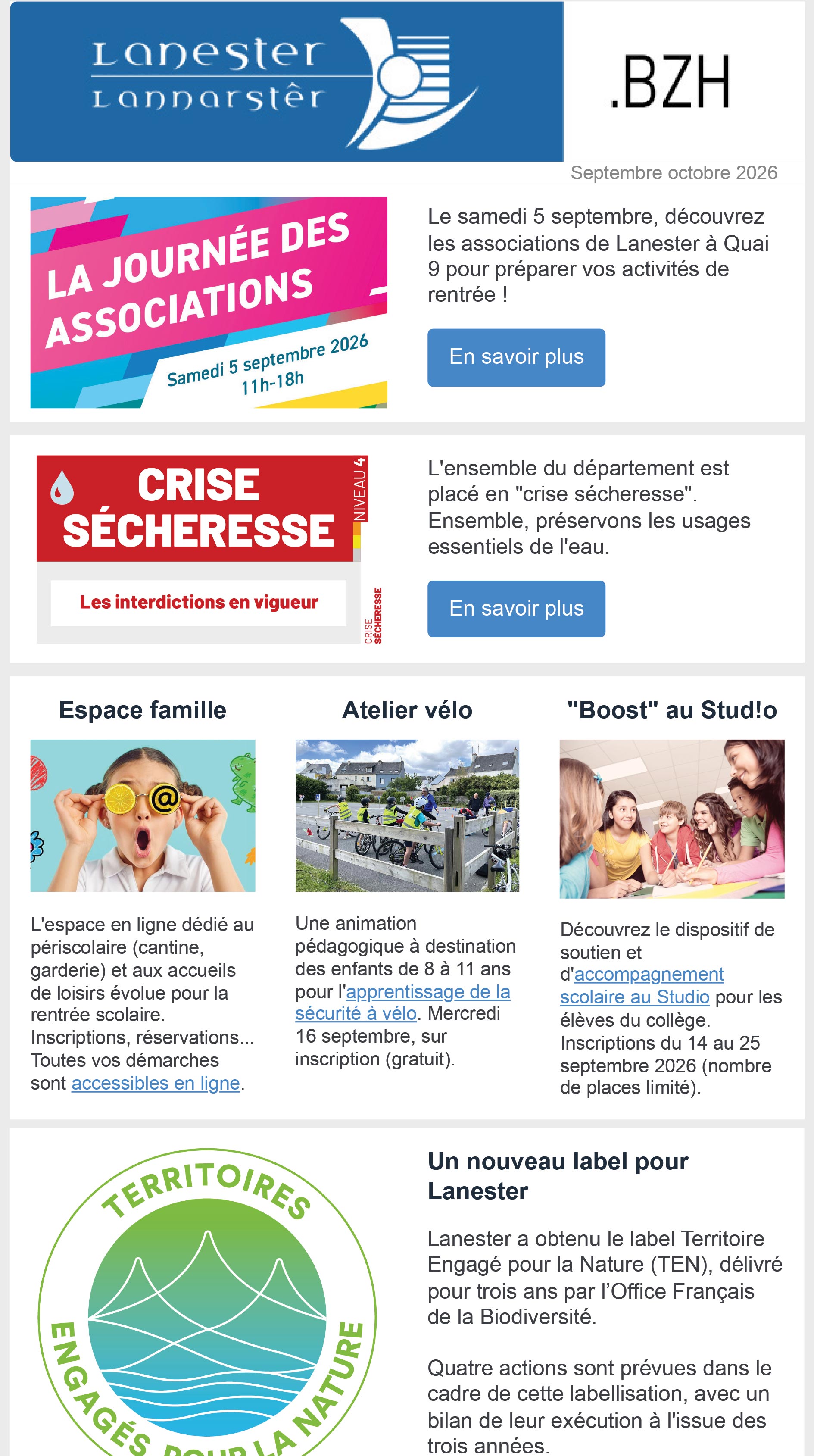 aperçu newsletter Lanester