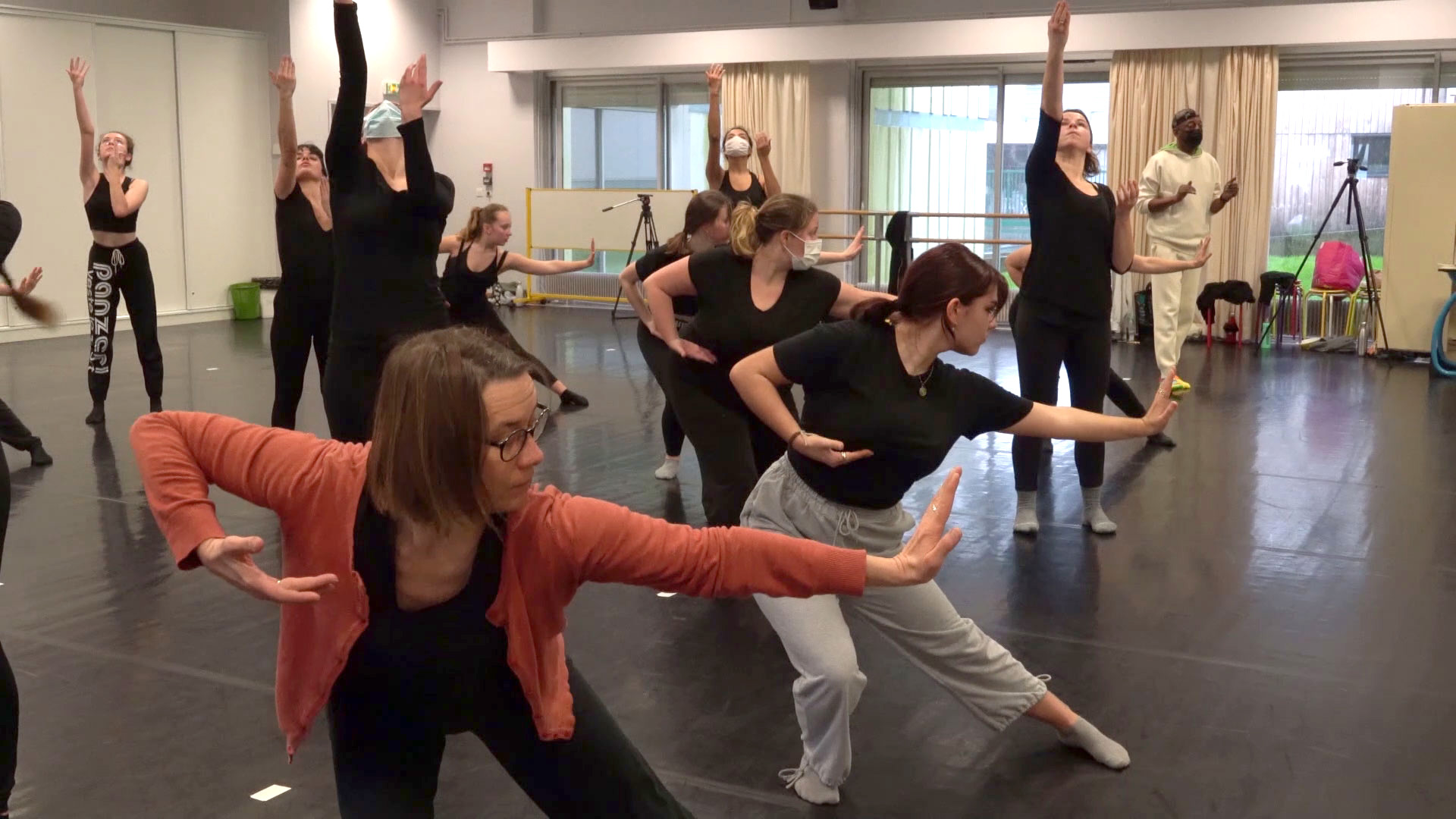 vue d'une répétition du spectacle de danse